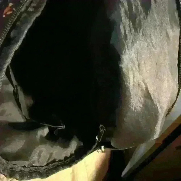 Black and Floral Print Mini Backpack - Picture 5 of 7